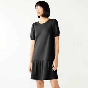 Nine West Puff Sleeve Sweatshirt Dress